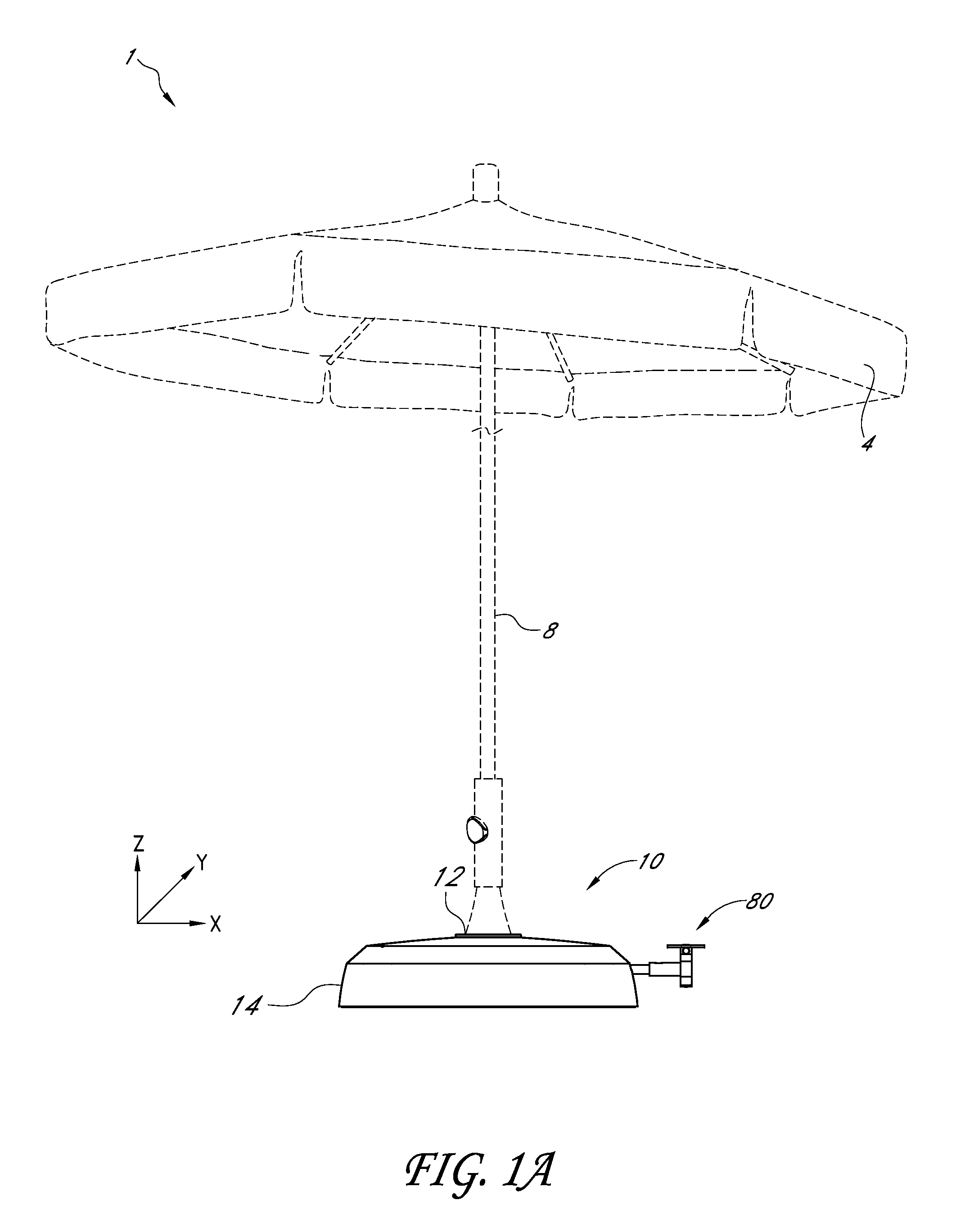 Movable base with wheels deployable by reversible driving assembly