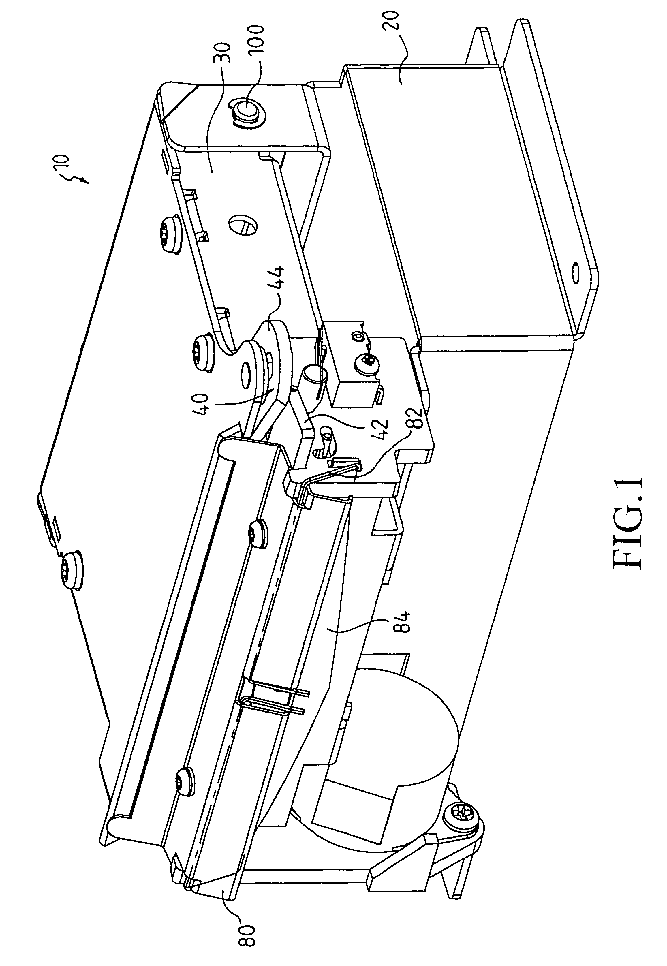 Restraining module for a cutter of a printer