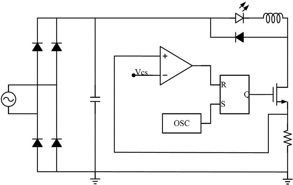LED switching power supply constant current drive circuit