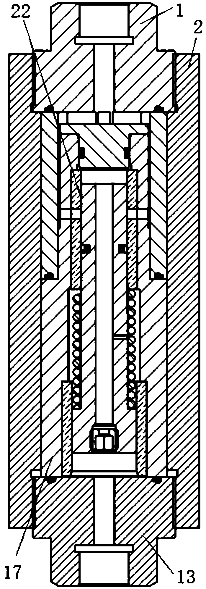 Adjustable ballast self-flowing water injection valve for deep-sea submersible