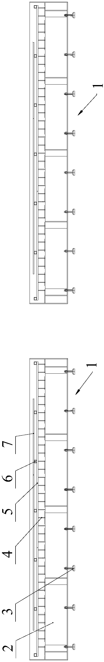 Water bed structure of composite cutting machine