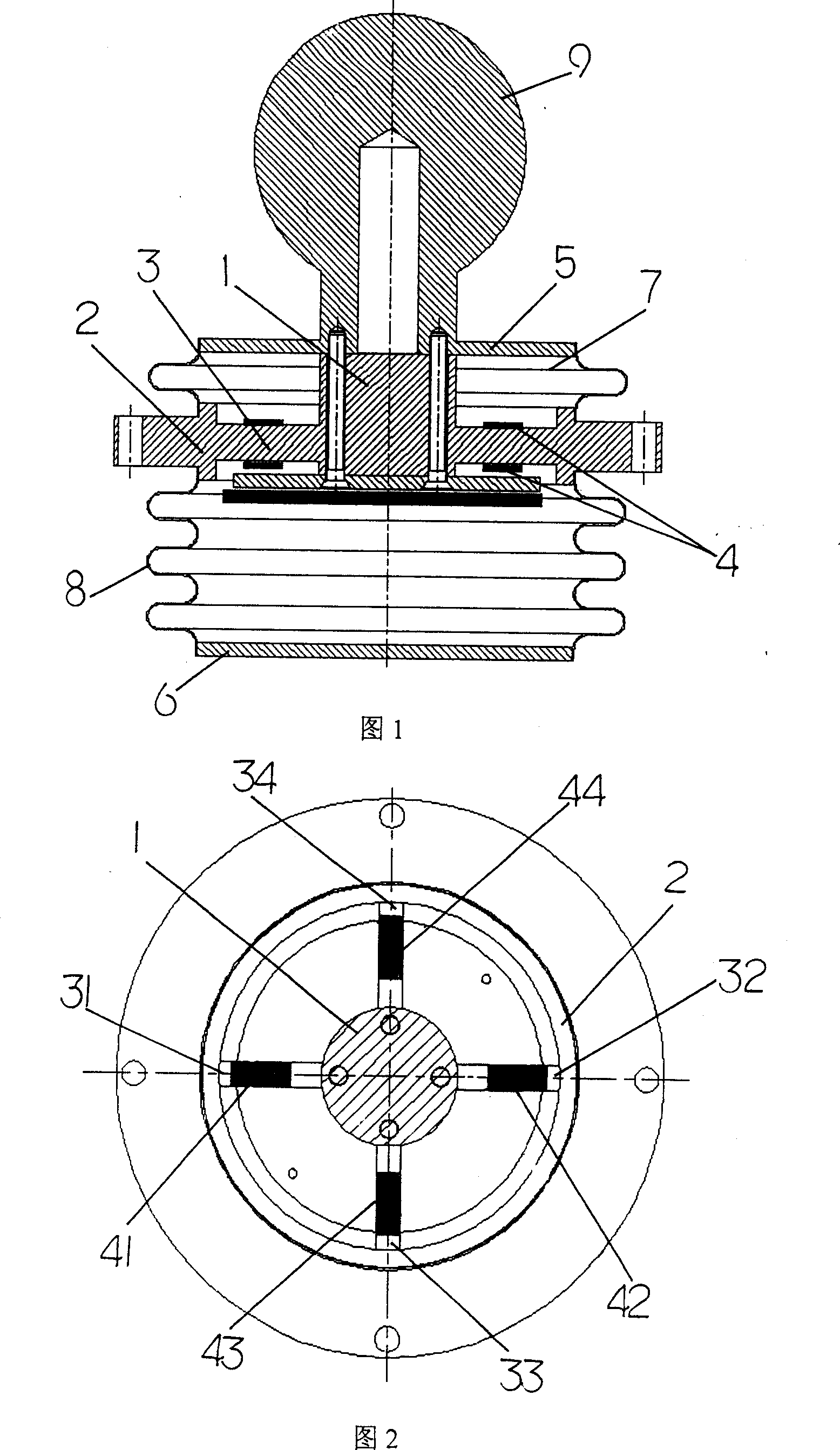 Deep sea pressure, flow speed and direction sensor and use thereof