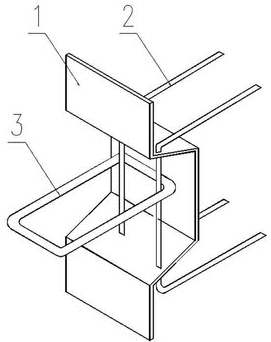 Connecting piece with steel bar rings