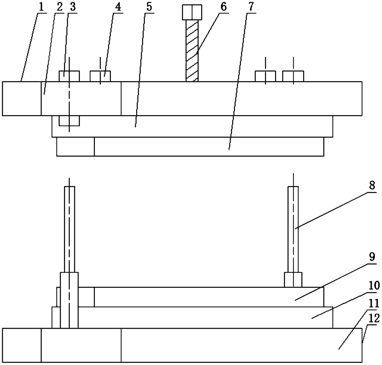 A hyperbolic packing bending die