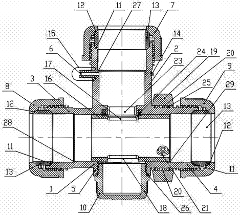 Gas extraction drilling coupling device and installation and use method thereof