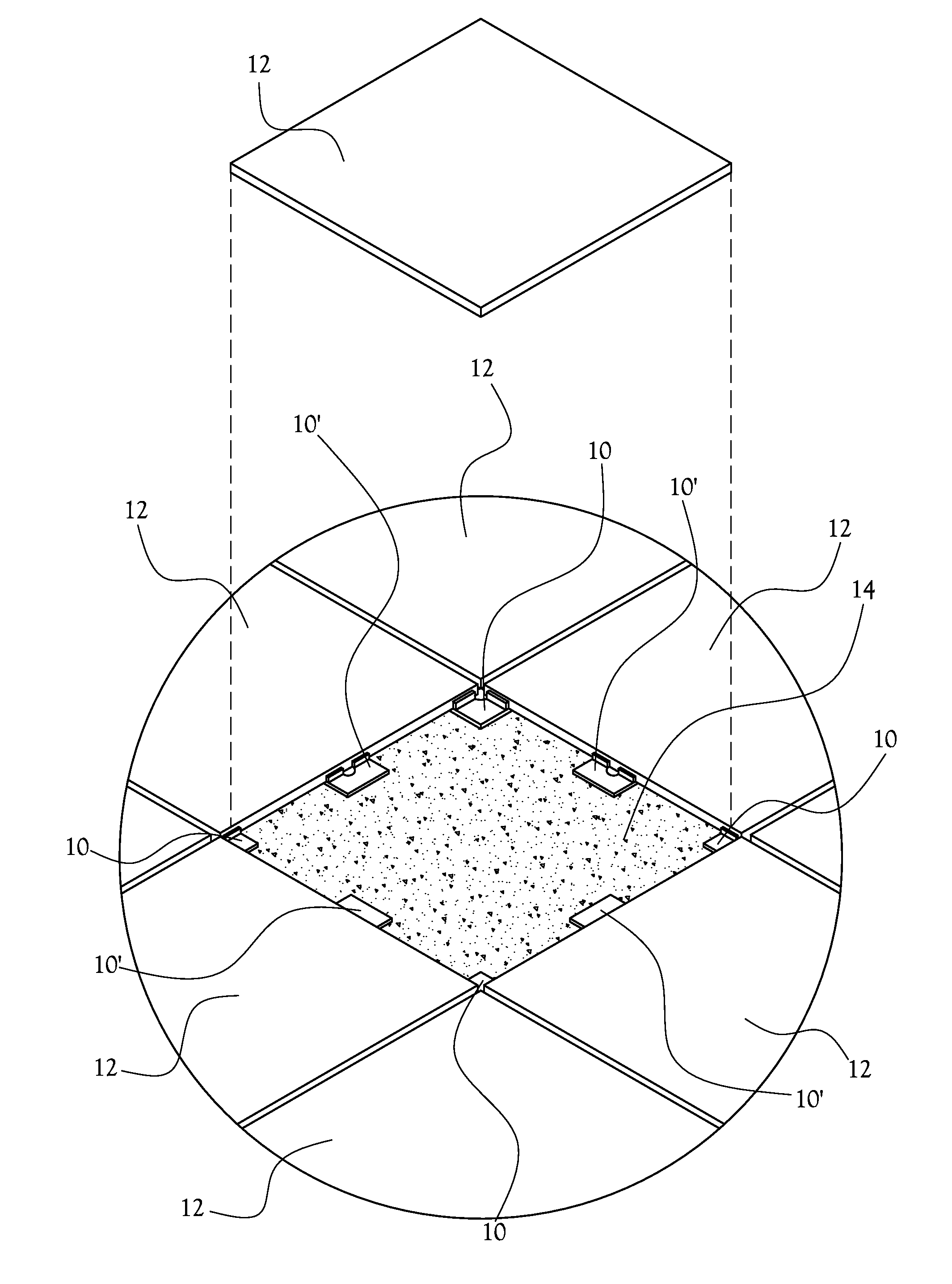 Spacer and Associated Method for Laying Tile