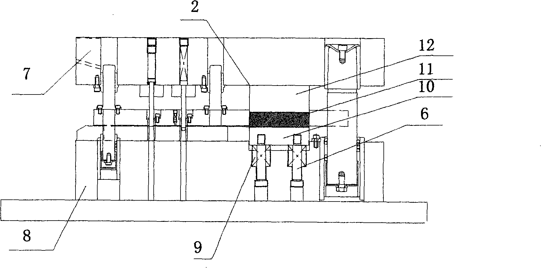 Press forming and processing method for saving motor stator and rotor material as well as device