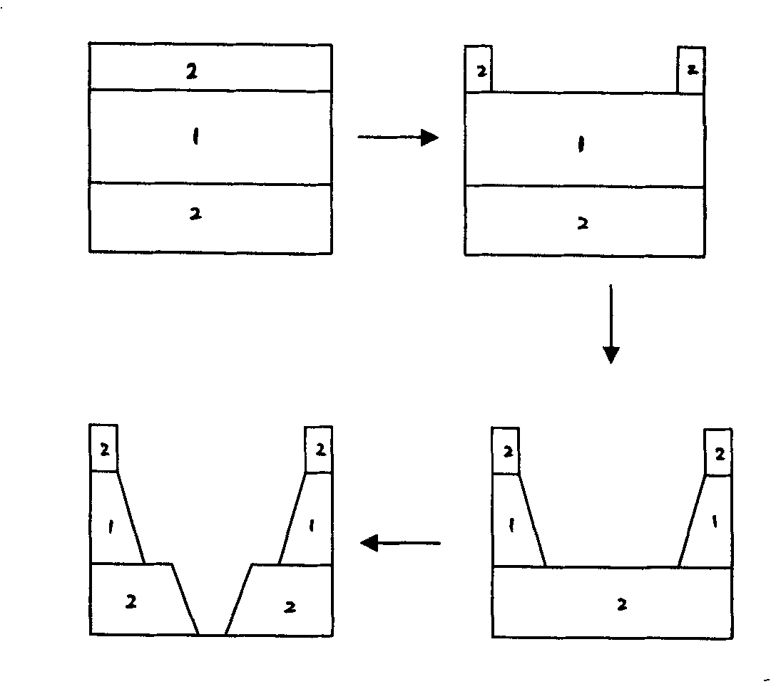 A tunnel probe for scanning the tunnel microscope and its making method