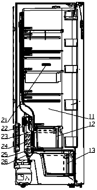 Frostless refrigerator with circulation wind defrosting function and control method thereof