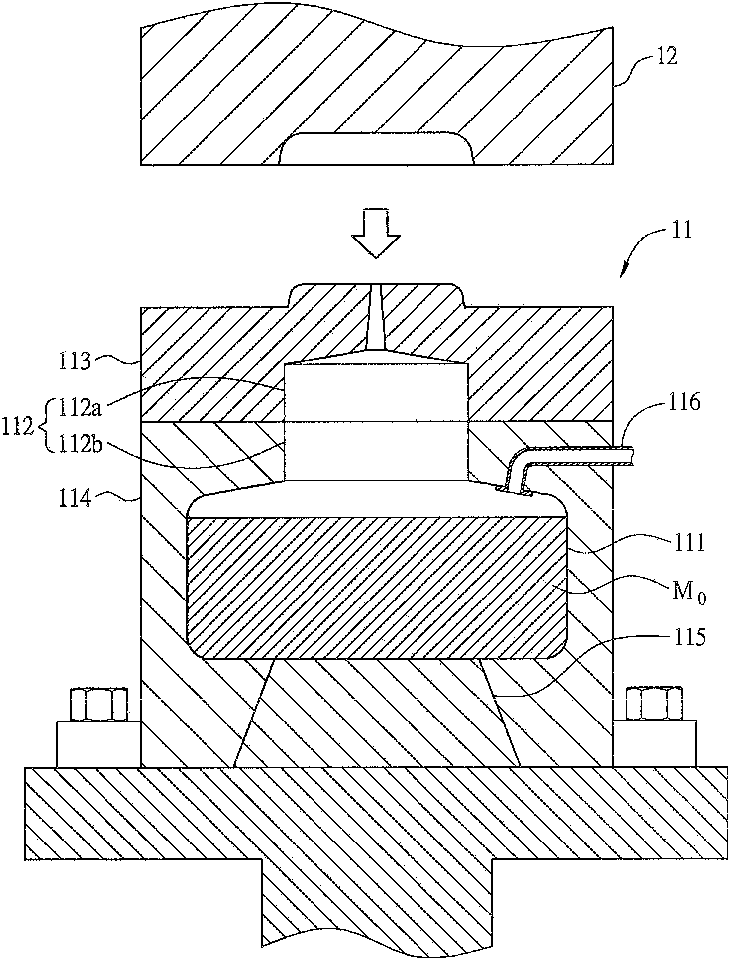 Casting and forging method of metal piece, and casting and forging apparatus