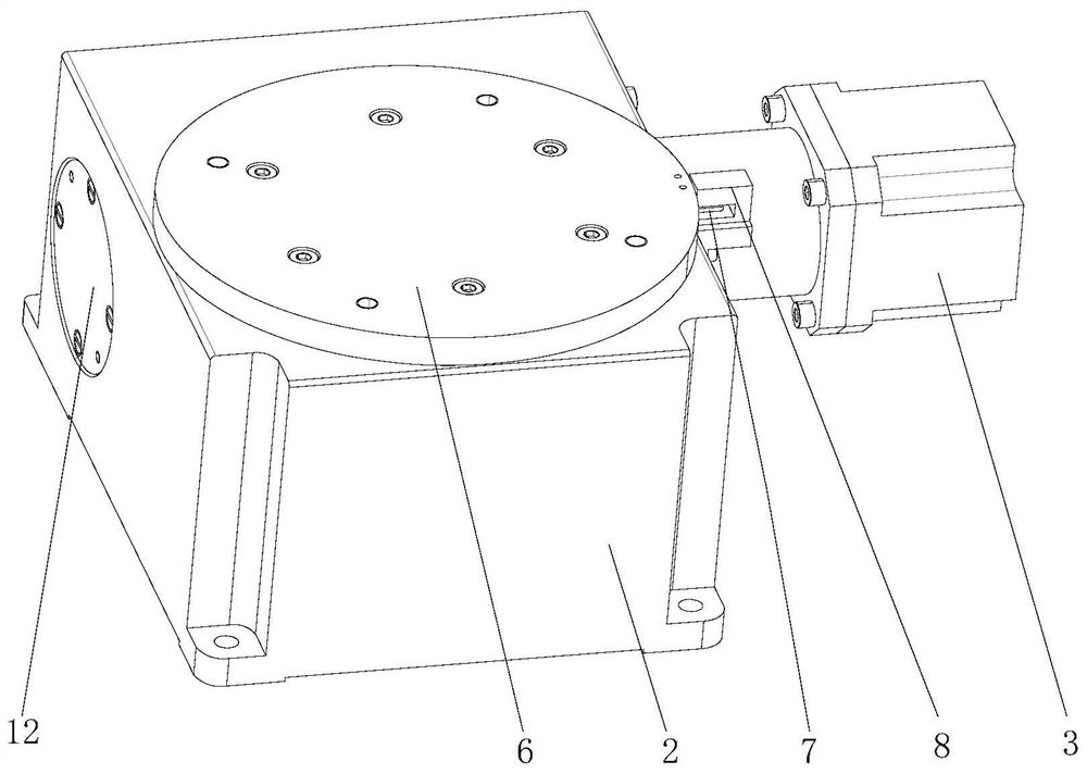 Low-cost angle measurement positioning and locking device based on worm gear and worm