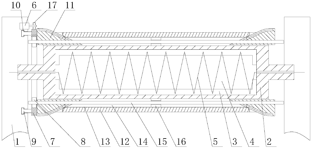 Electromagnetic drying device for yarn sizing machine