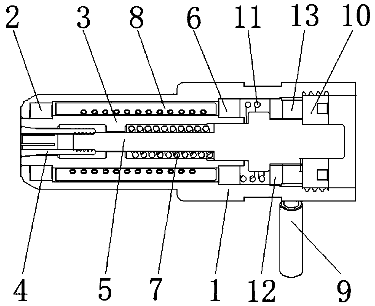 Quick-change main shaft with cooling function