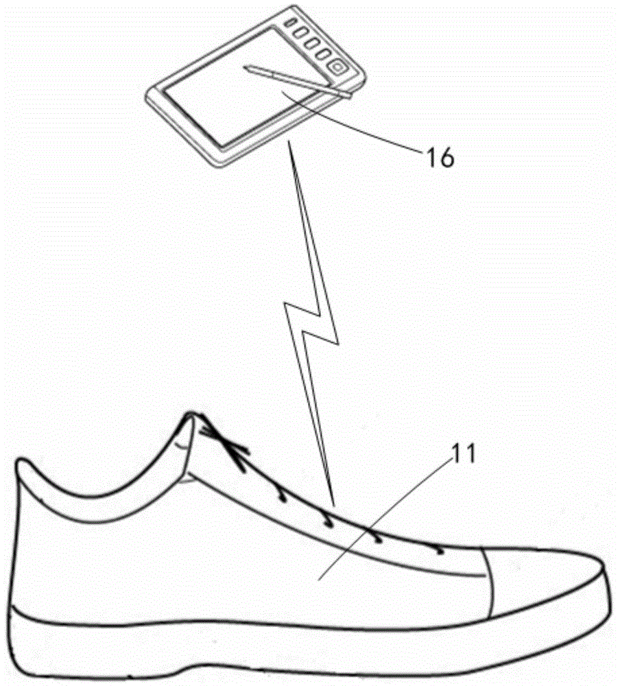 Smart shoe based on near field communication