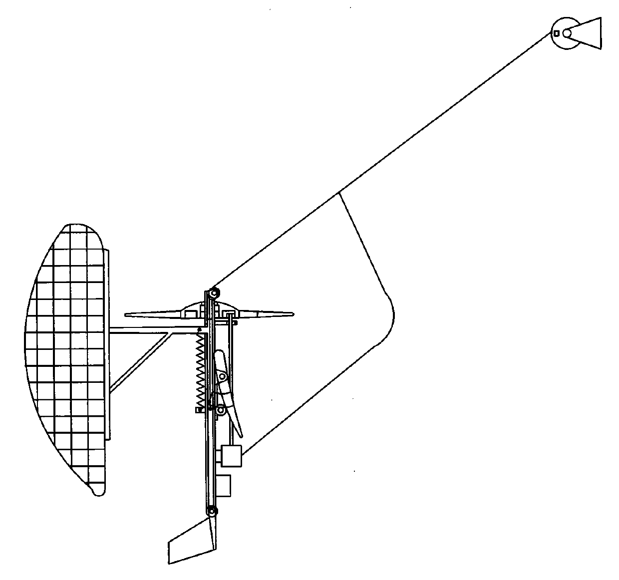 Aircraft and airship type high-altitude wind power generation device