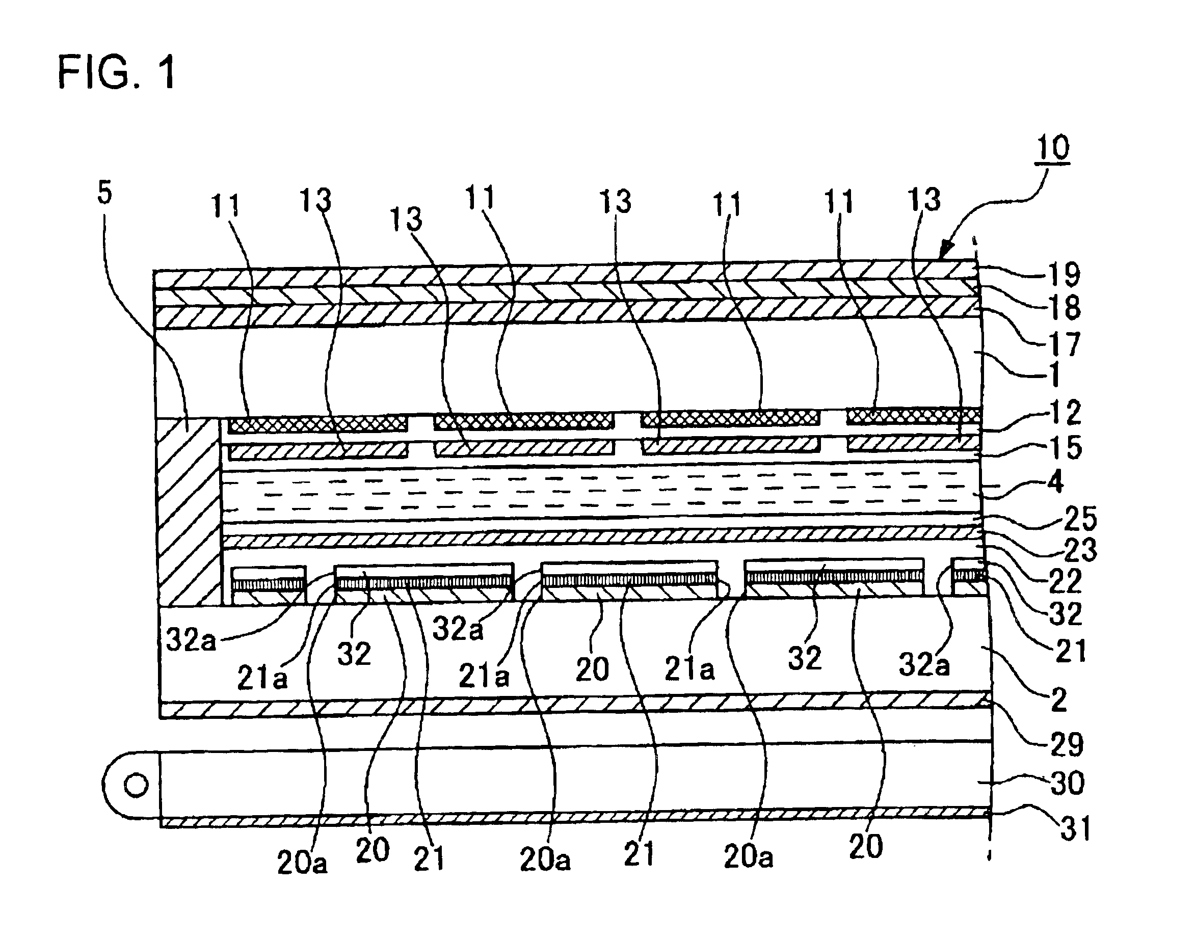 Liquid crystal display device with a partial reflector and a polarizer on the partial reflector and an electronic apparatus