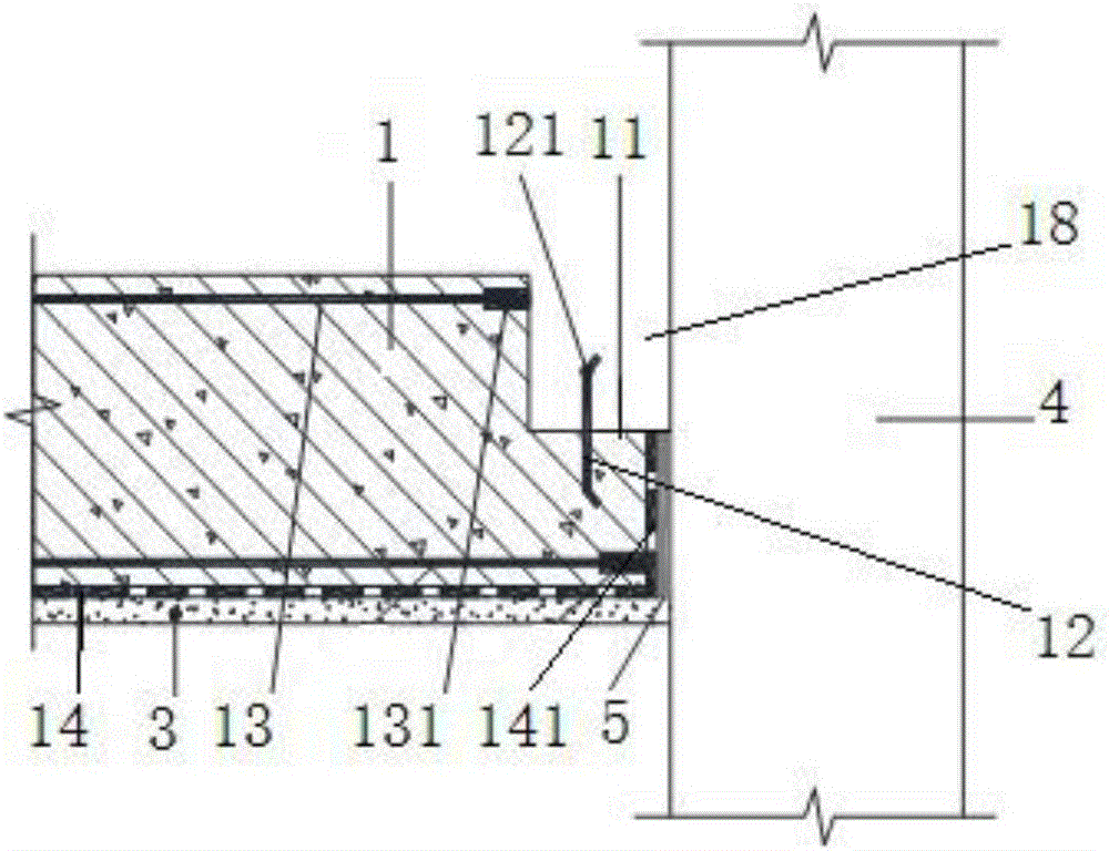 Construction joint structure applied to sectional construction and construction method thereof