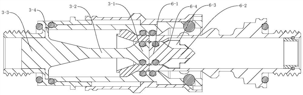 Fluid connector and female end valve rod, female end structure and male end piston thereof