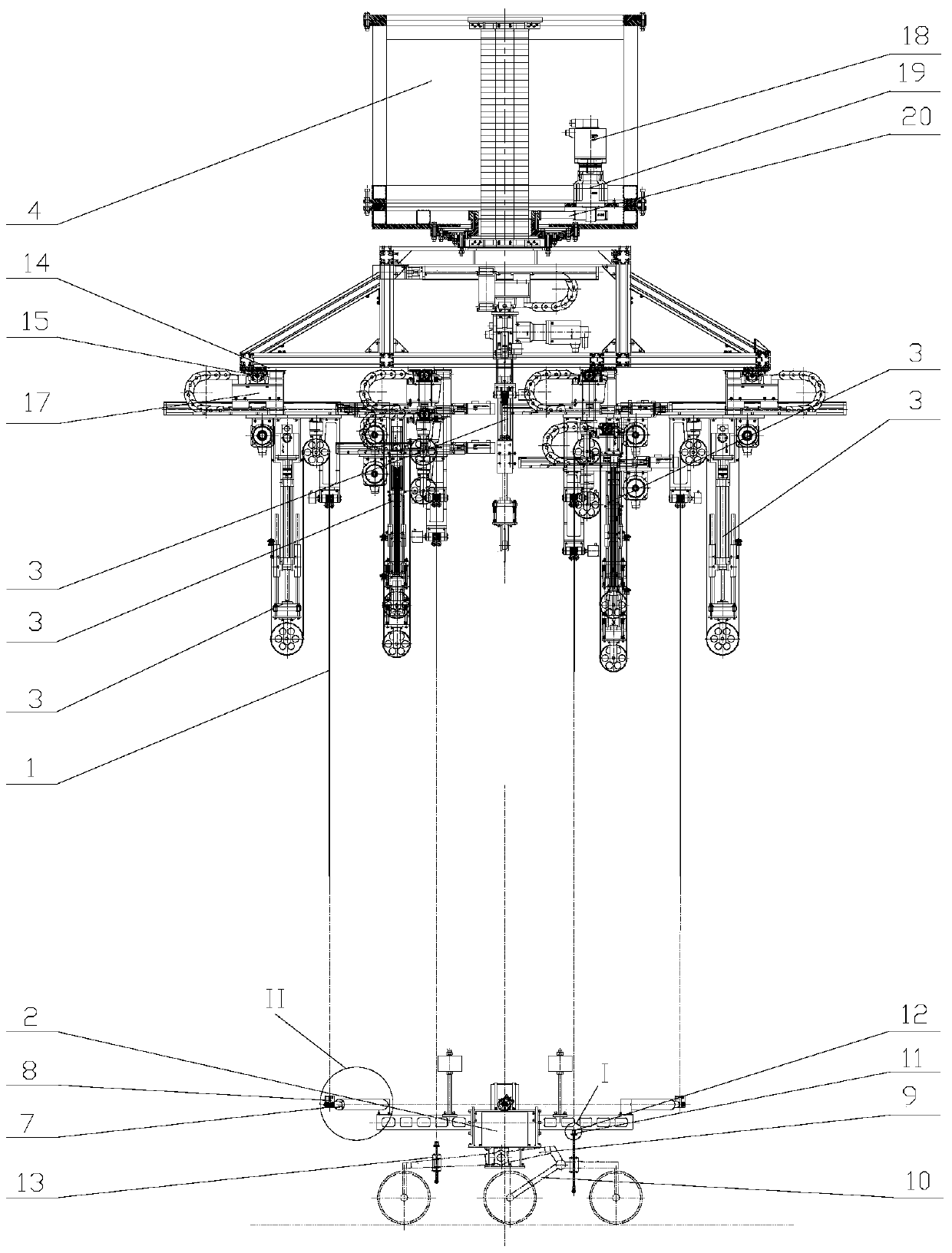 A 1/6g low gravity balance hanging device