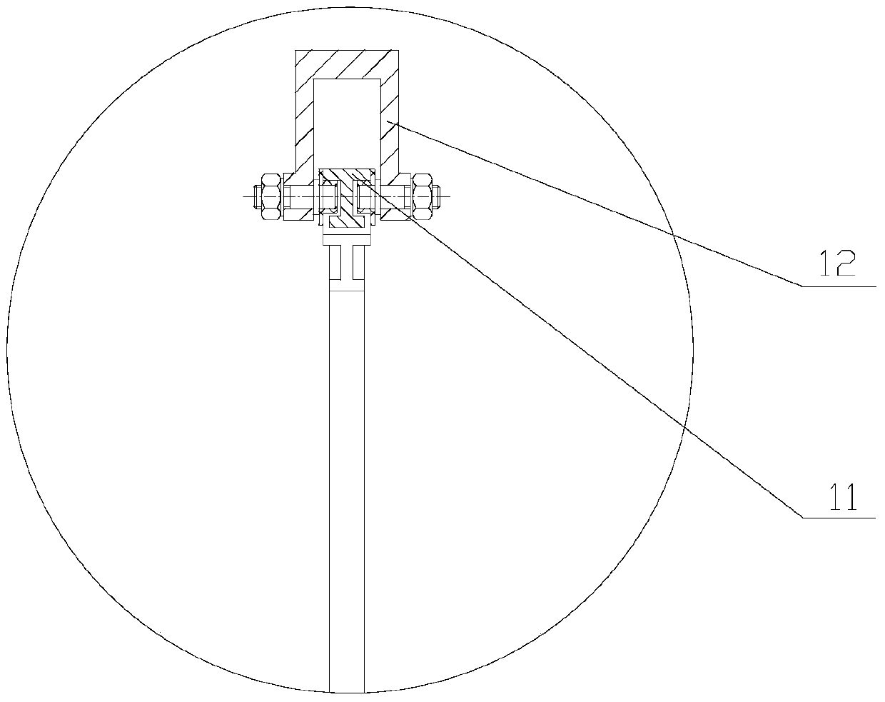 A 1/6g low gravity balance hanging device