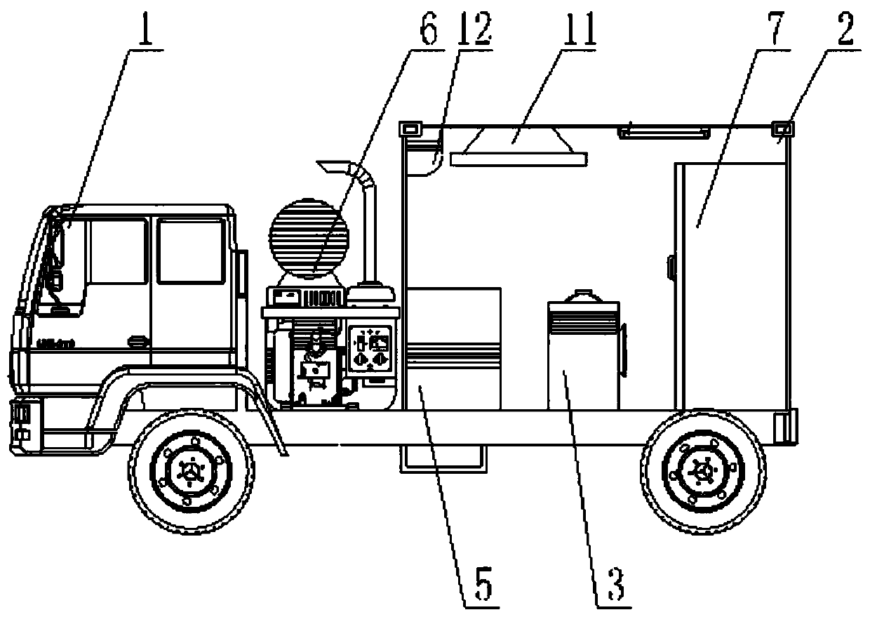 Automatic semi-finished food snack processing vehicle and processing method