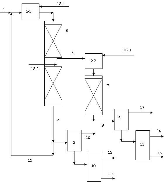 A flexible vaseline liquid-phase hydrogenation process