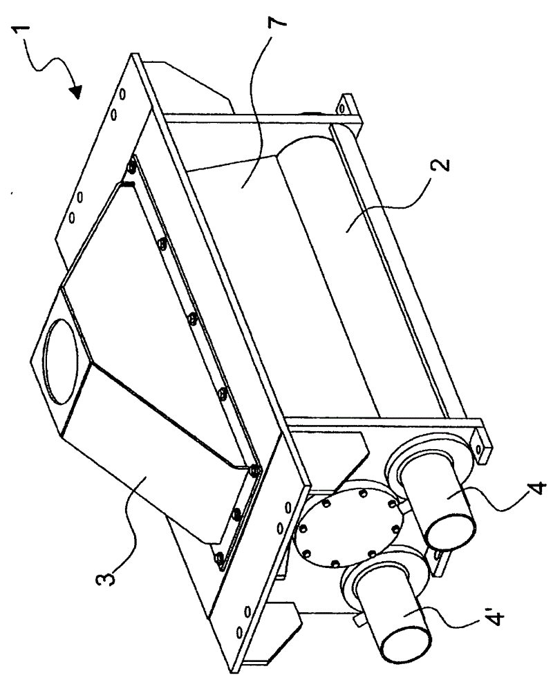 Device for removing a liquid or solid particles from a flat surface of a metal product