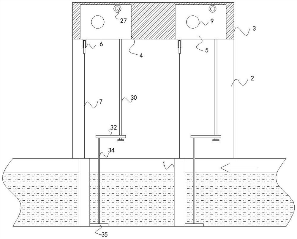 Soft filler hanging bracket device for sewage treatment