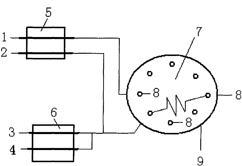 Flow injection unequal flow complexation detection method