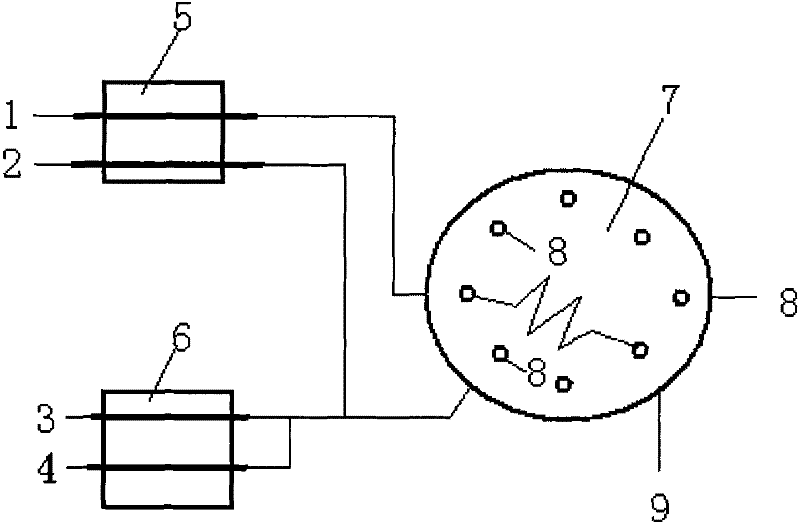 Flow injection unequal flow complexation detection method