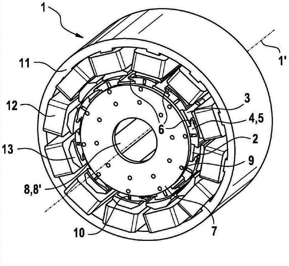Rotor for a permanent magnet electric machine and use thereof