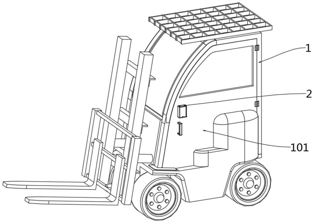 Intelligent forklift based on face recognition technology and prevented from being used by non-staff