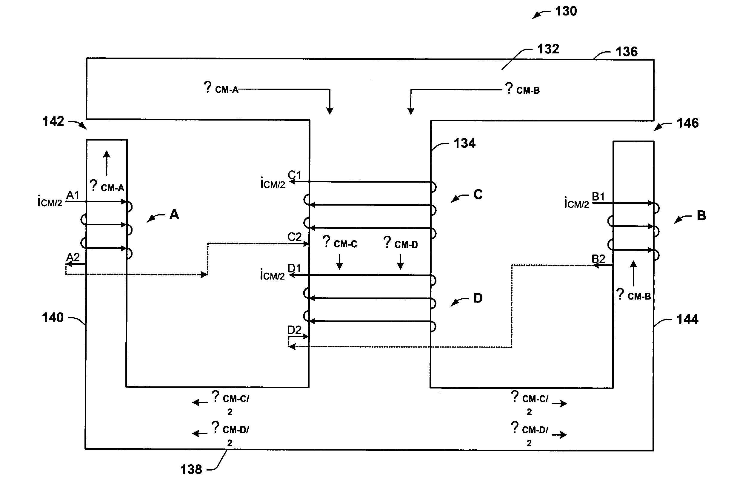 Integrated DC link choke and method for suppressing common-mode voltage in a motor drive