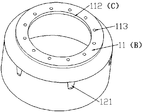 Drilling processing and fixing device and method for brake drum