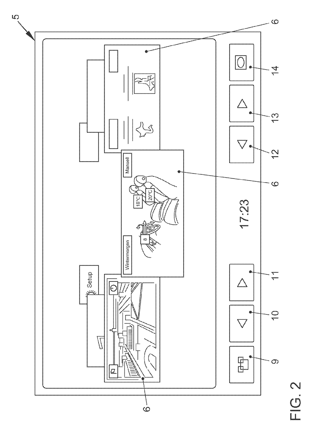 Method and device for displaying information arranged in lists