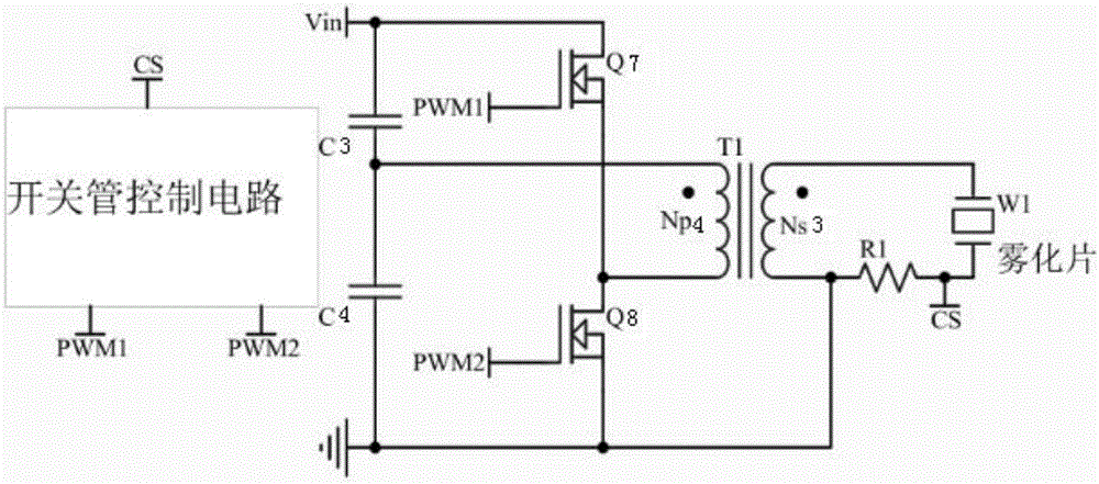 Drive circuit of piezoelectric ceramics atomization plate
