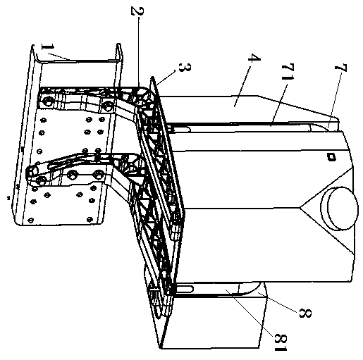 Automobile urea box mounting structure