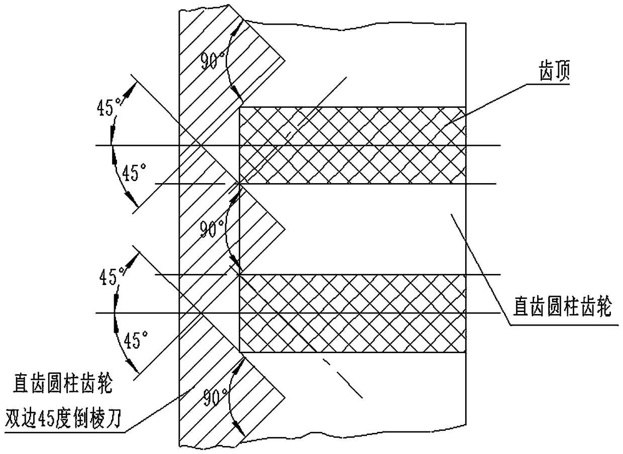 Disc-shaped toothing gear chamfering knife for tooth contour chamfering for cylindrical gear, and manufacturing method