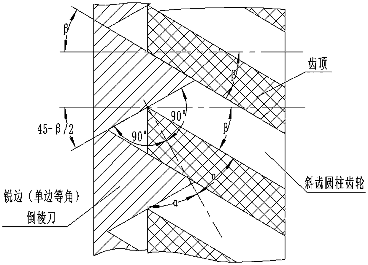 Disc-shaped toothing gear chamfering knife for tooth contour chamfering for cylindrical gear, and manufacturing method