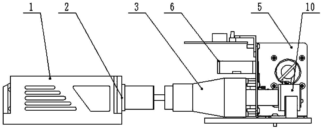 Beam expanding laser lamp with double-lens scanning structure