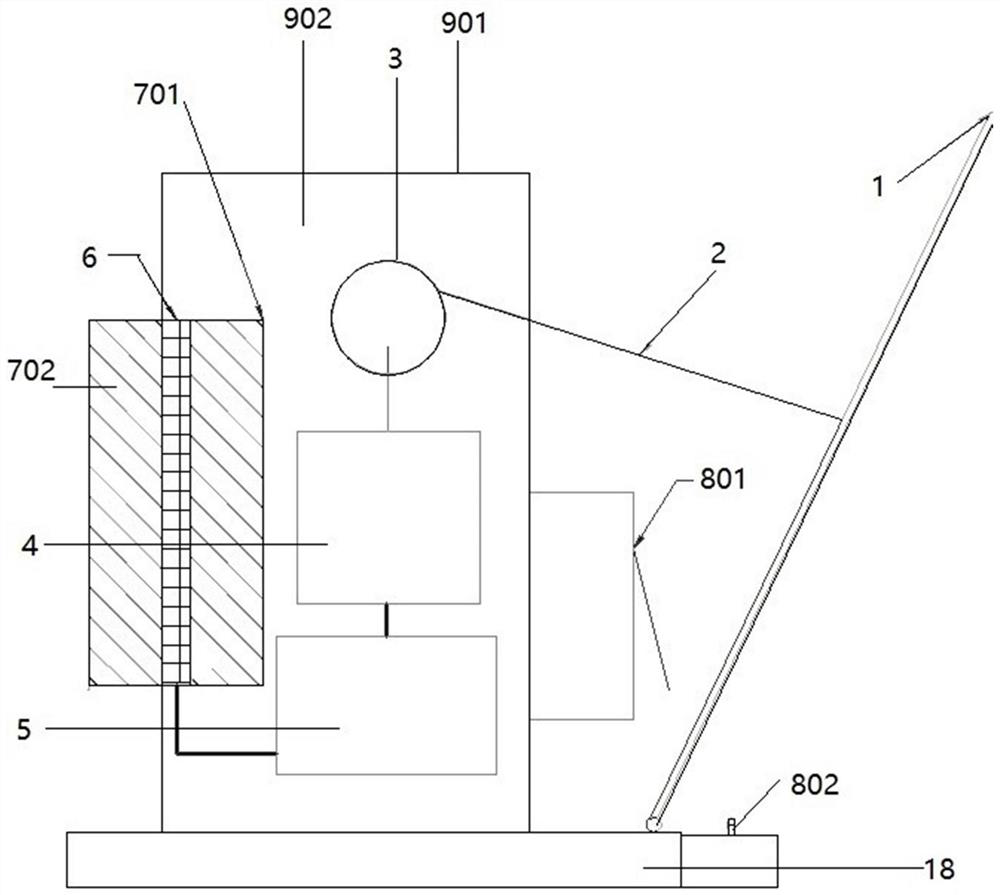 Wind power tower drum landing control system