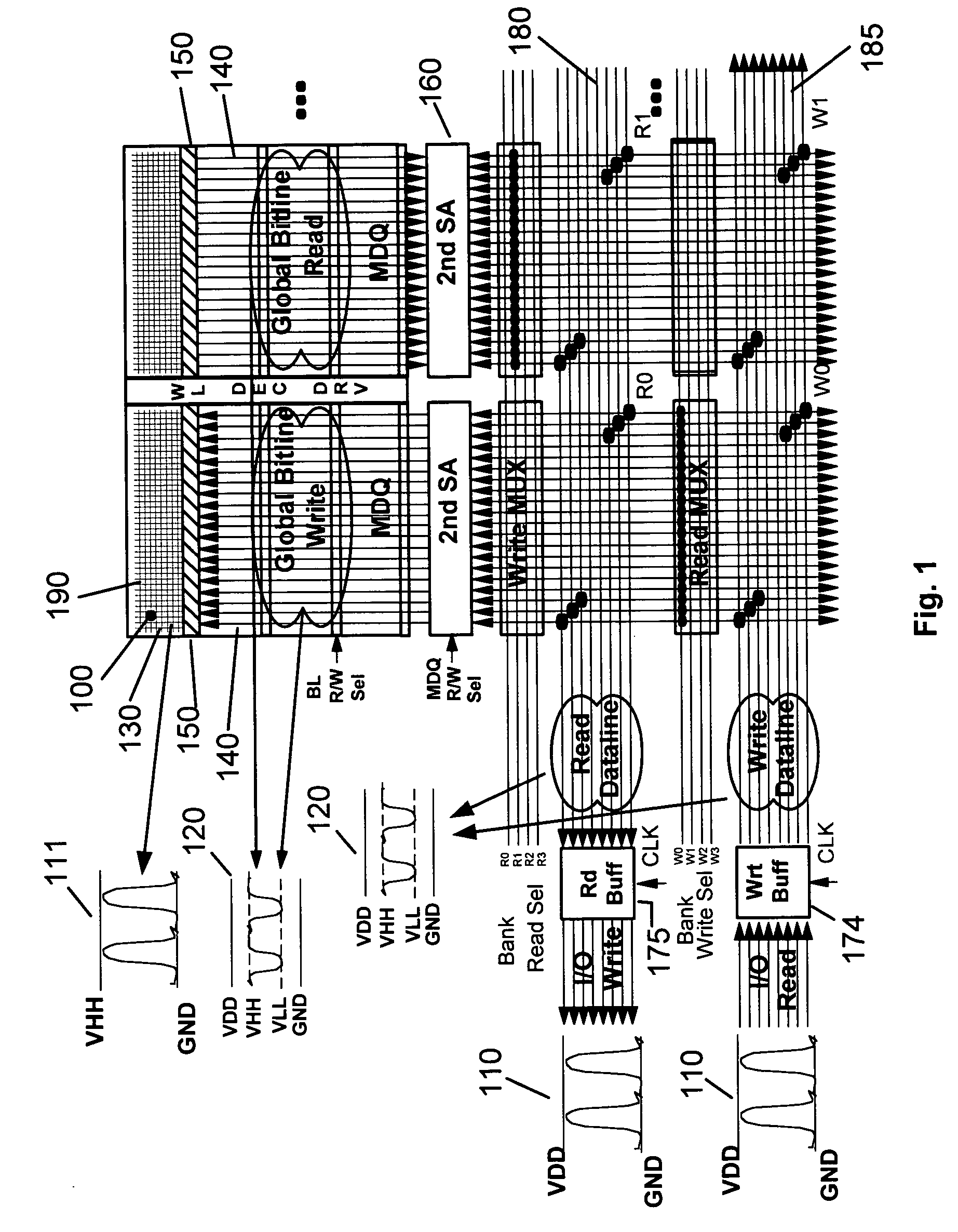 Low power circuits with small voltage swing transmission, voltage regeneration, and wide bandwidth architecture