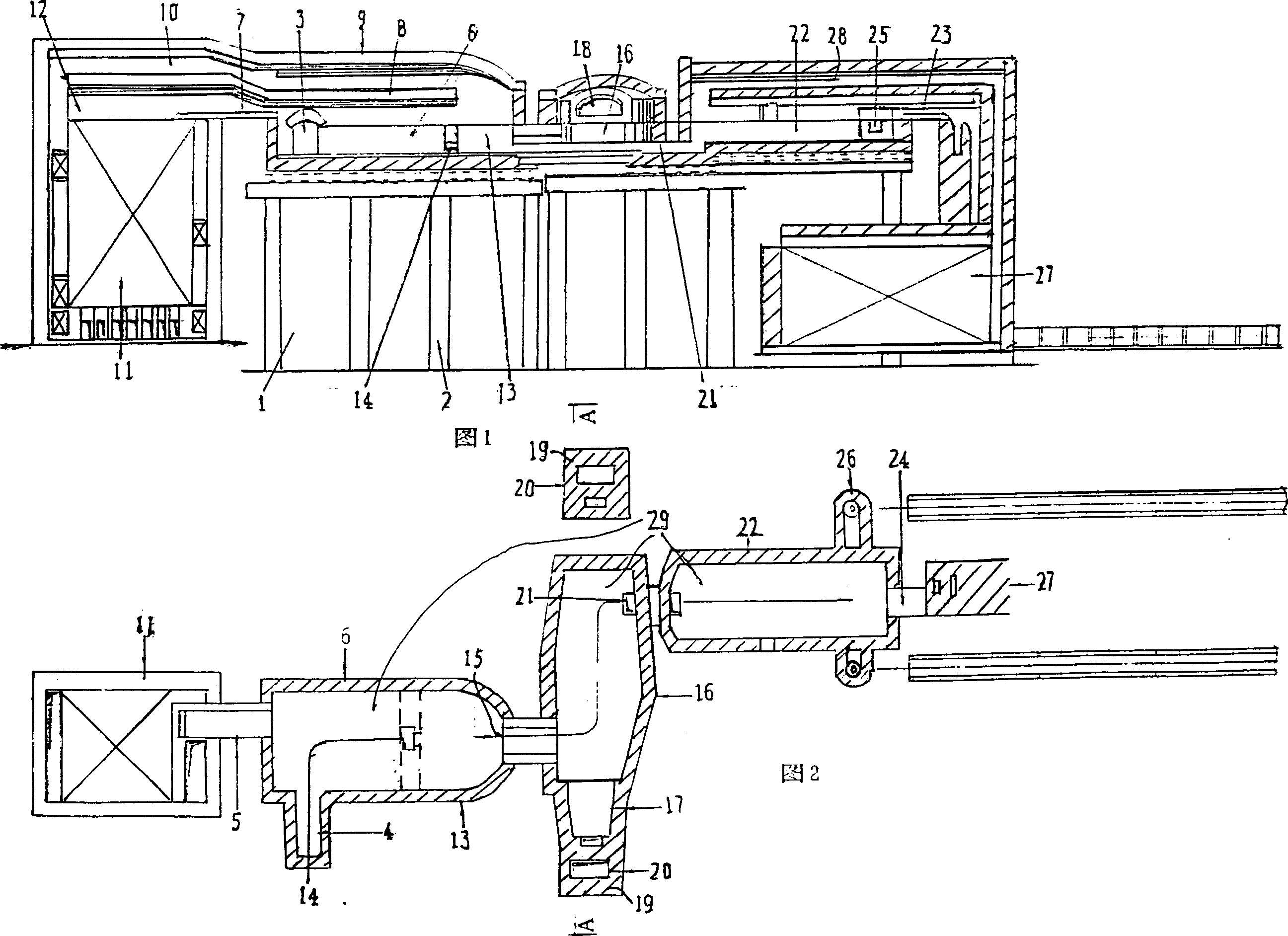 Dragon type glass tank furnace