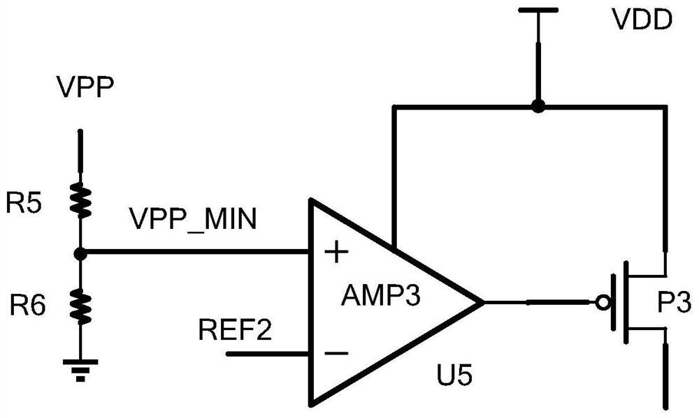 Power supply voltage stabilizing chip for improving power supply rejection ratio