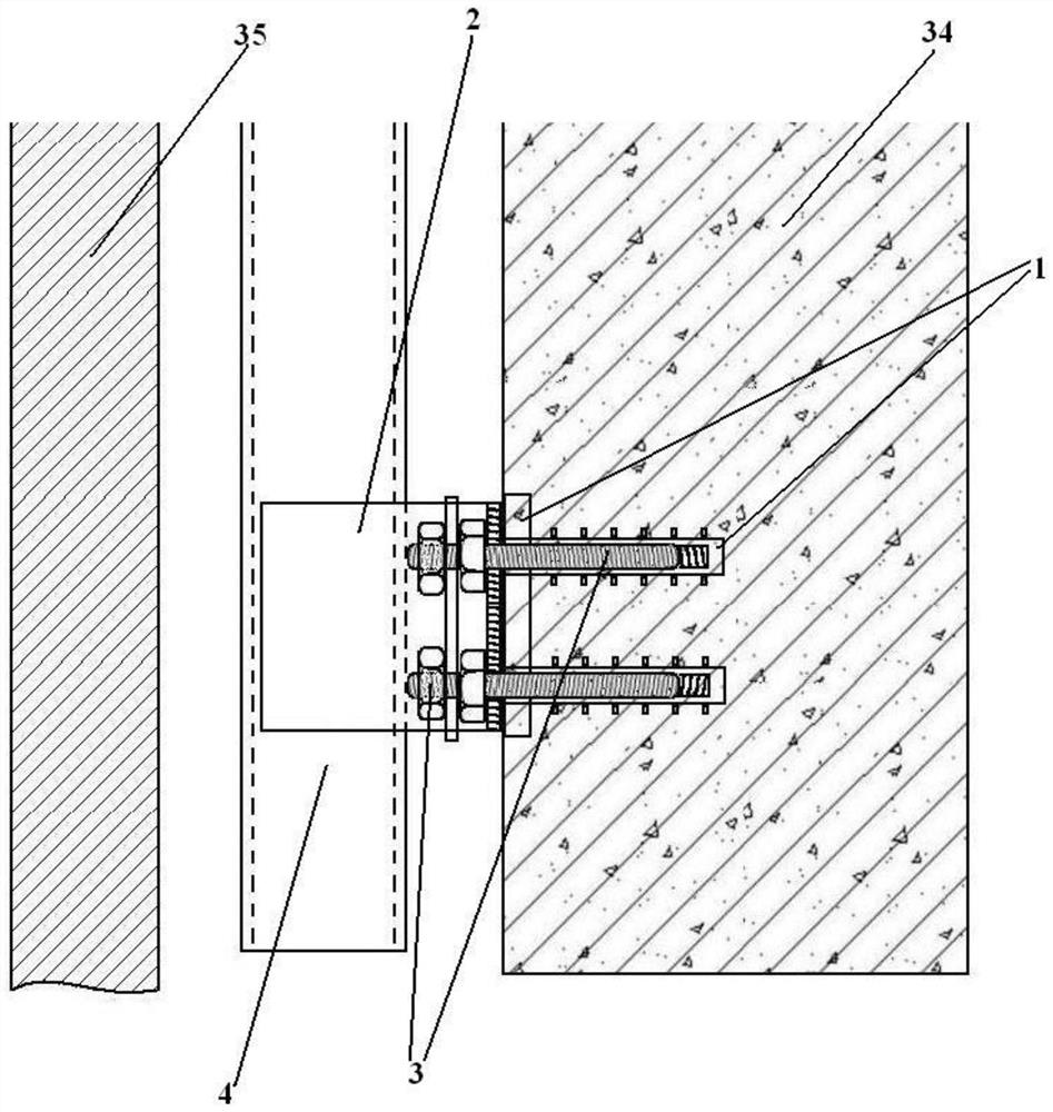 Plate curtain wall assembling and connecting assembly