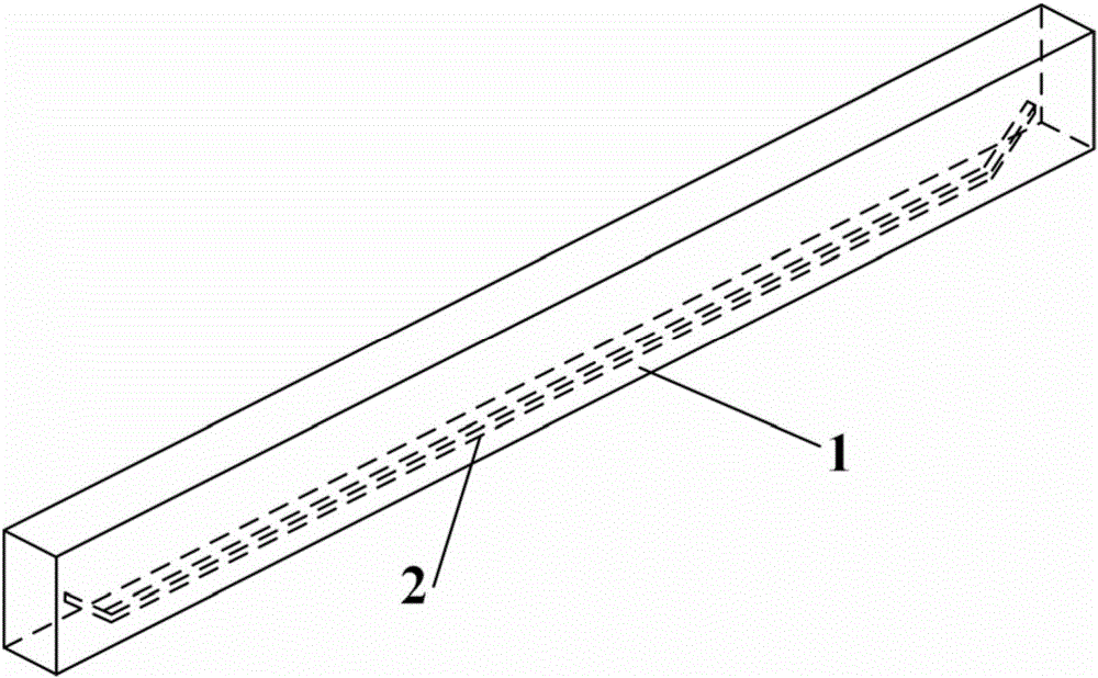 Method for reinforcing concrete structure through embedded wet and sticky FRP strips and component of method