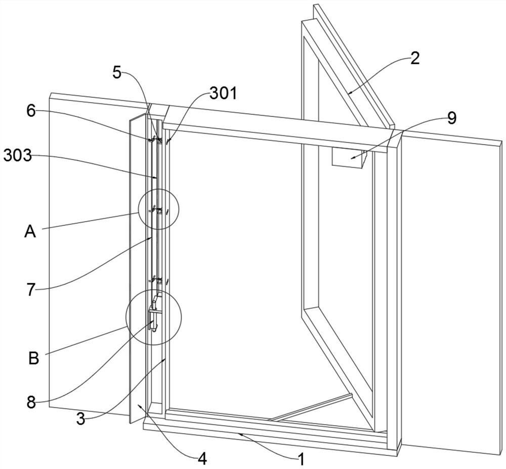 Non-heat-insulation type fireproof window made of broken bridge aluminum material