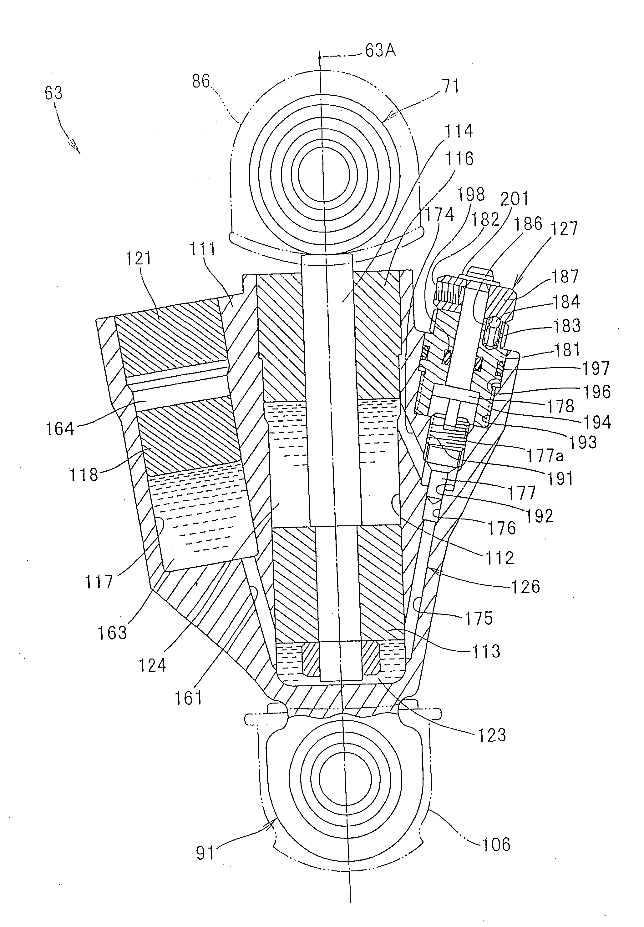 Steering damper mounting structure for vehicle