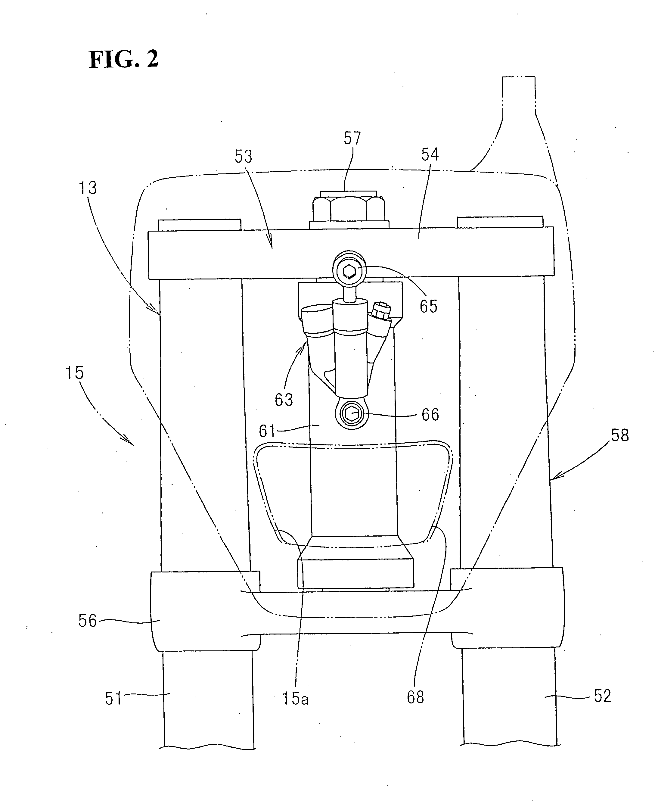Steering damper mounting structure for vehicle