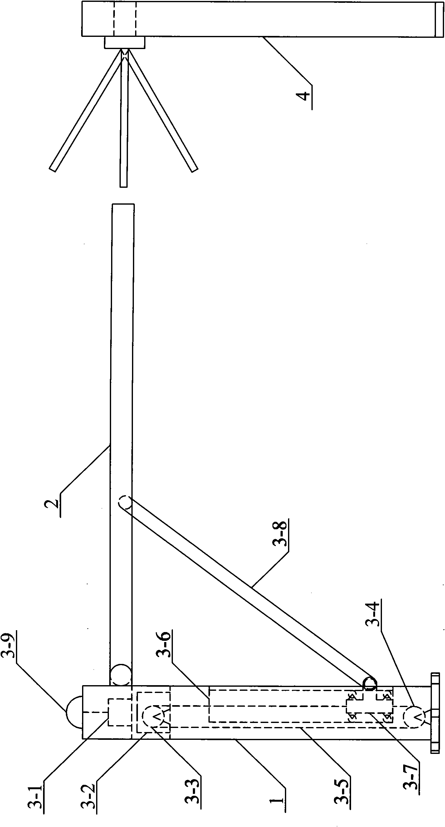 Road section sidewalk guardrail based on inductive control